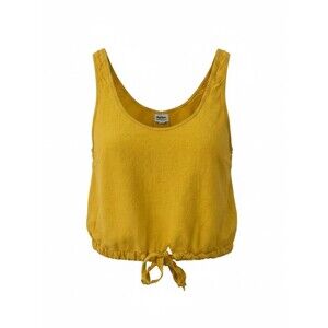 Rhythm Mustard Drawstring Limen Blend Crop Tank Top - Size M